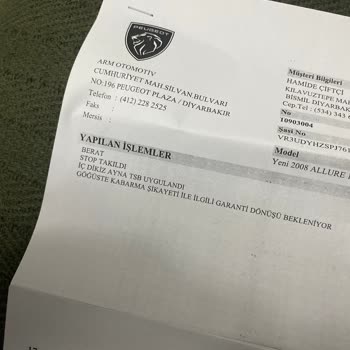 Peugeot 2008'de Sürekli Arızalar Ve Araç Değişim Talebi