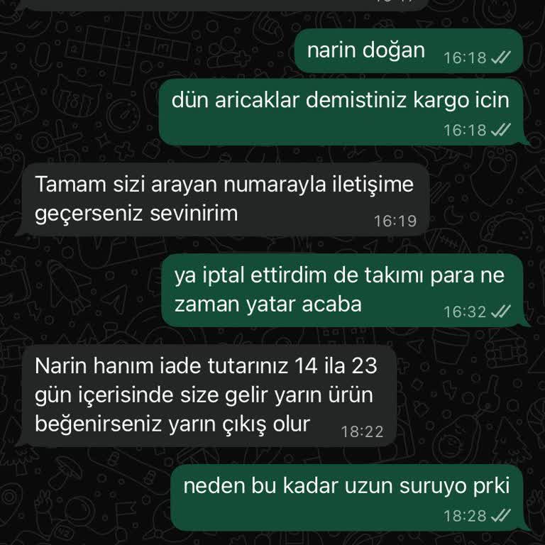 Mervekaya.co'dan İade Edilmemiş 1410 TL Ve Saygısız Telefon Görüşmesi