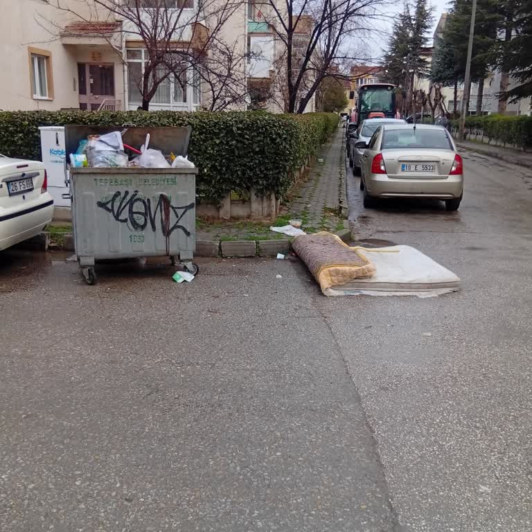 Ertuğrulgazi Mahallesi'nde Çöp Konteyneri Çevresinde Çöpler Birikiyor Ve Kötü Koku Oluşuyor