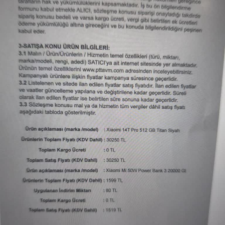 Epttavm IMEI Klonlaması Nedeniyle Kullanılamaz Hale Gelen Telefon İçin İade ve Değişim Talebi