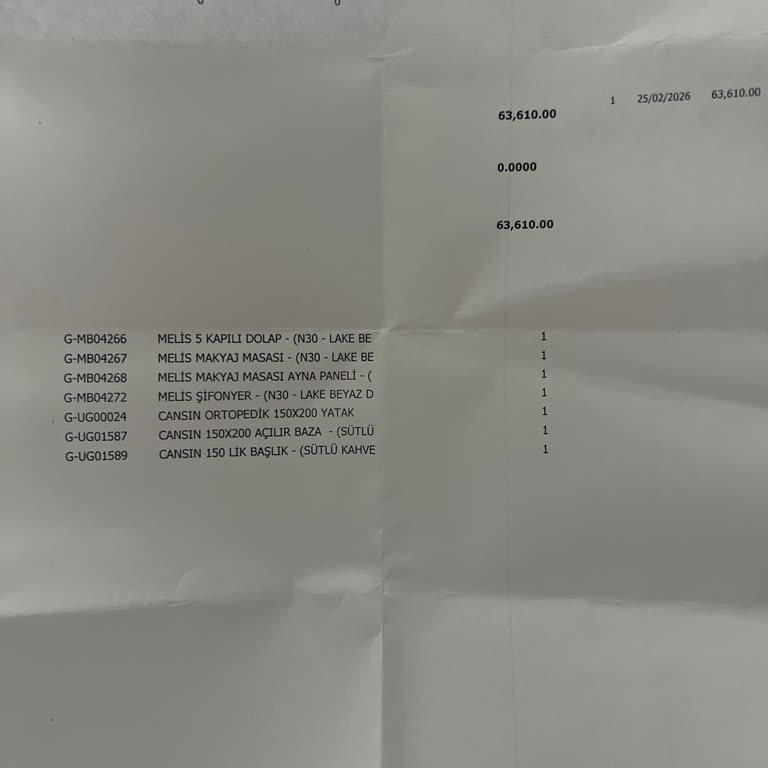 Eksik mobilya teslimatı şikayeti