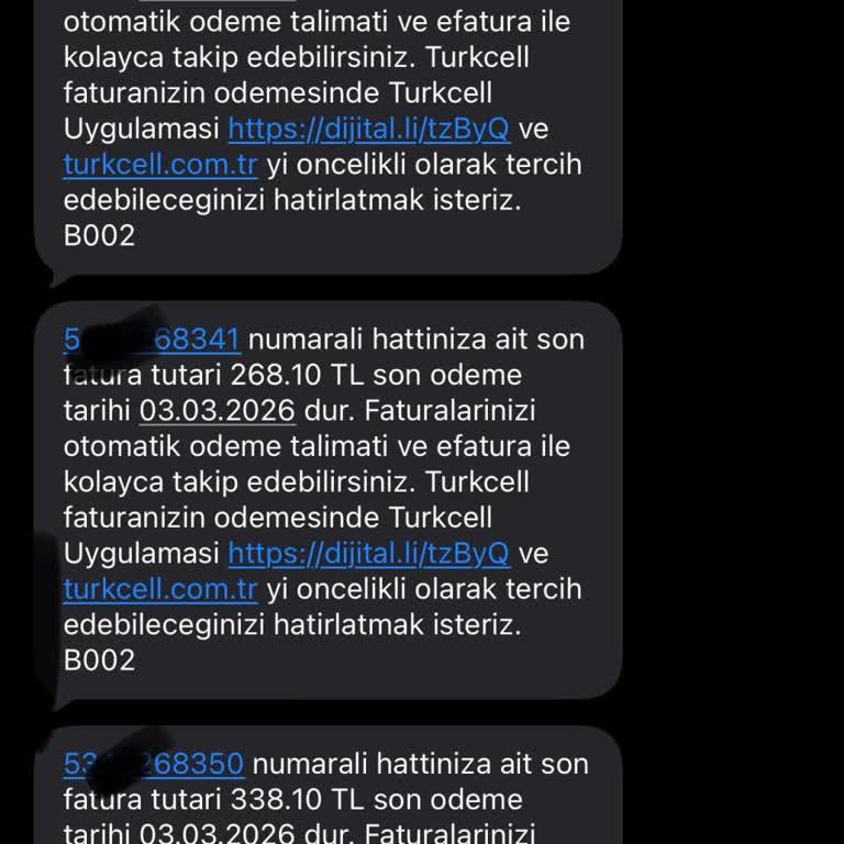 Fatura SMS’leri Yanlış Kullanıcıya Gönderiliyor
