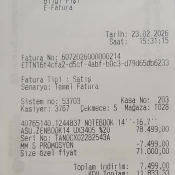 Media Markt’ta Teşhirde Kullanılmış Dizüstü Bilgisayarın Yeni Gibi Satışı Ve Cevapsız Şikayet