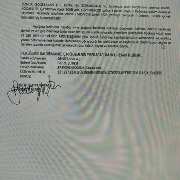 Denizbank'ta Fek İşlemi Yapıldıysa Tapuda İpotek Hâlâ Görünüyor