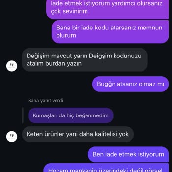 Yanlış Ve Kalitesiz Ürün Gönderimi, İade Reddi Ve 1700 TL Geri Ödeme Talebi