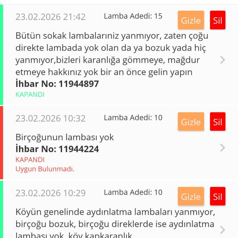 Mezra Sokak Lambaları Çalışmıyor Güvenlik Sorunu Ve Acil Müdahale Talebi