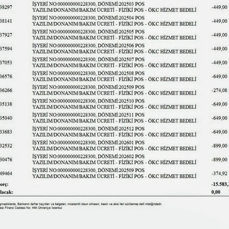 Ziraat Bankası'ndan Açıklamasız Pos Kesintileri İçin İade Ve Açıklama Talebi