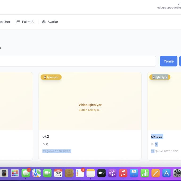 Ugcgo Ödeme Başarıyla Alınmasına Rağmen, Sistem Üzerinden Hiçbir Şekilde Video Üretilmedi