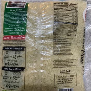 Pirinç Paketi İçinde Kablo Parçası Hijyen Ve Güvenlik Şoku