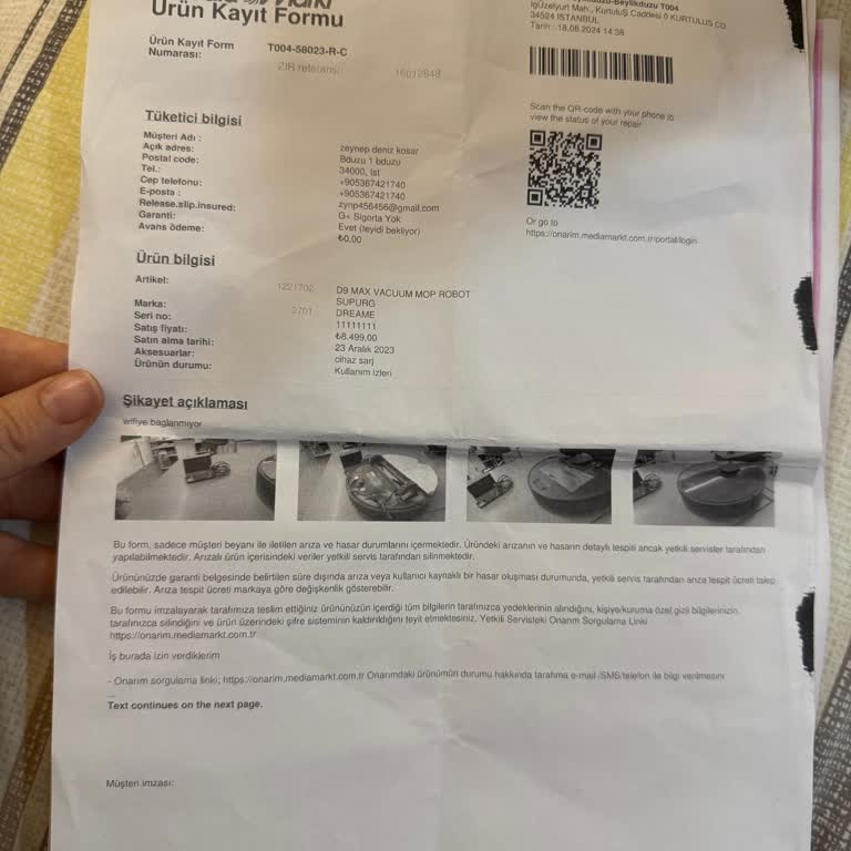 Media Markt Robot Süpürge Tekrarlayan Arızalar Ve Yanıltıcı Servis Raporu