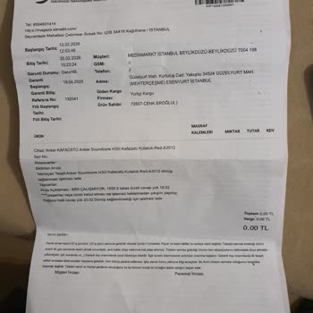 Garanti Kapsamındaki Kulaklık Arızası İçin Ücretsiz Değişim Talebi