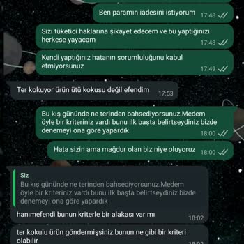 Hatalı Güneş Abiyesi İçin Değişim Ve İade Talebi