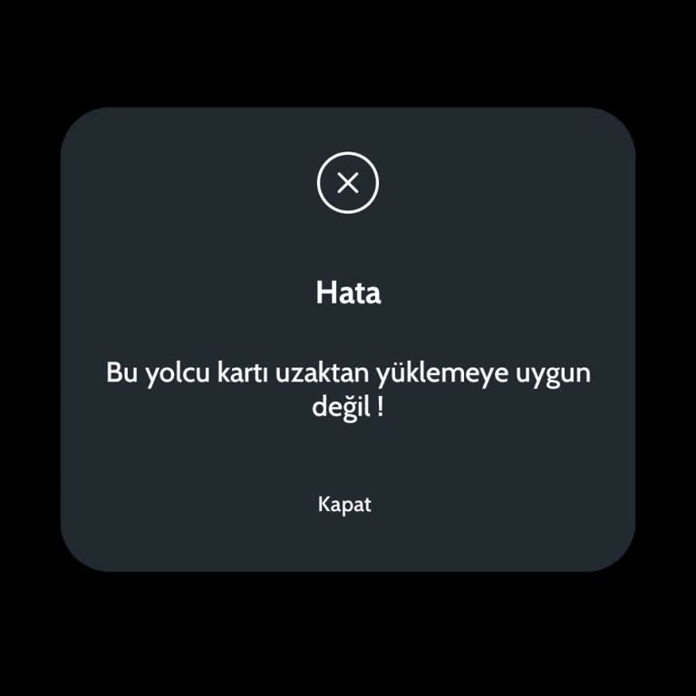 Uzaktan Yükleme Hatası Kartıma Engel Oluyor