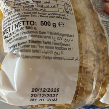 Nuh’un Ankara Burgu Makarna İçinde Yabancı Cisim Bulunması