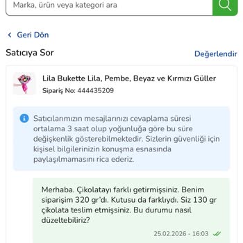 Yanıltıcı İlan Ve Eksik Çikolata Gönderimi