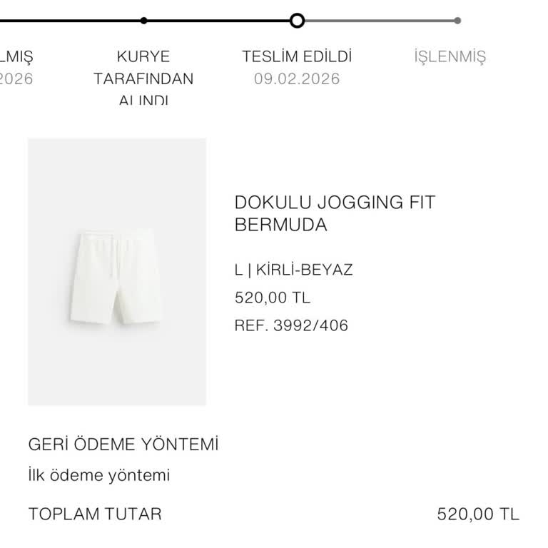 Zara'da 520 TL İadenin İşlenmemesi Ve Süreçte Belirsizlik