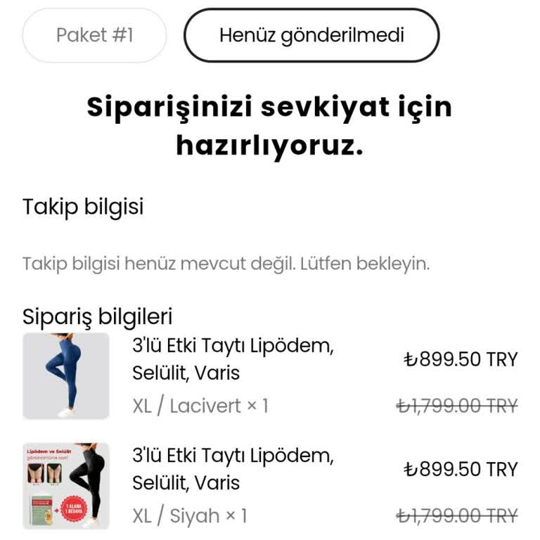 Tight Tonic Siparişim Hâlâ Gönderilmedi