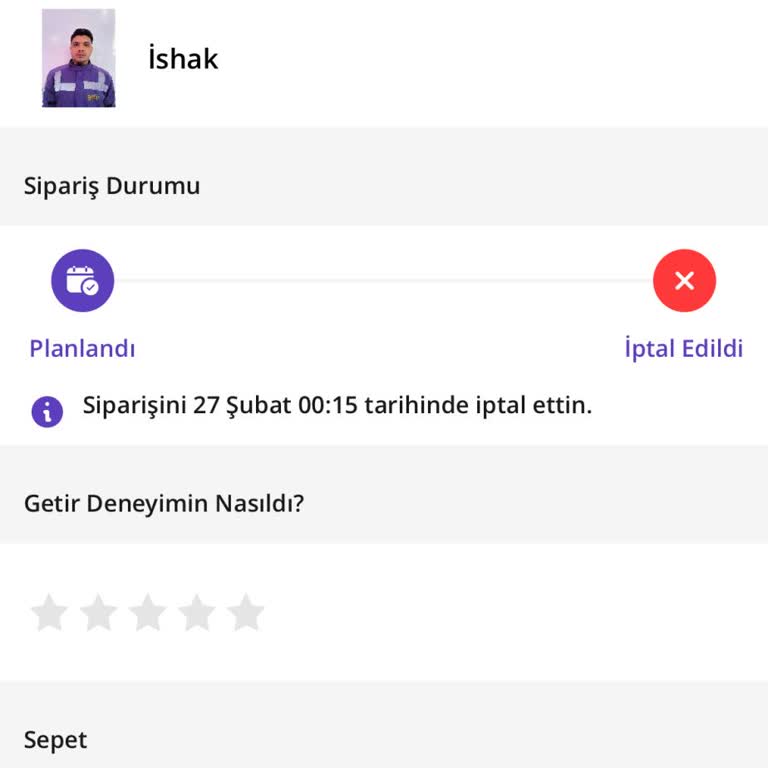 Kurye Zile Basmadan Siparişi İptal Etti Ve Destek Çözüm Sunmadı