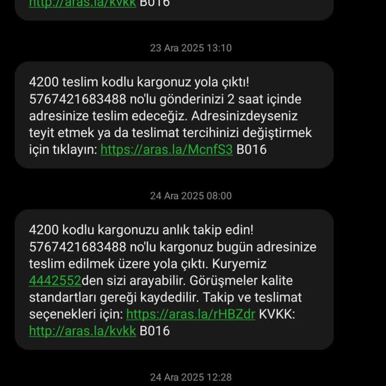 Aras Kargo Iğdır Şubesi Kargoları Teslim Etmiyor, Müşteriyi Şubeye Zorlıyor