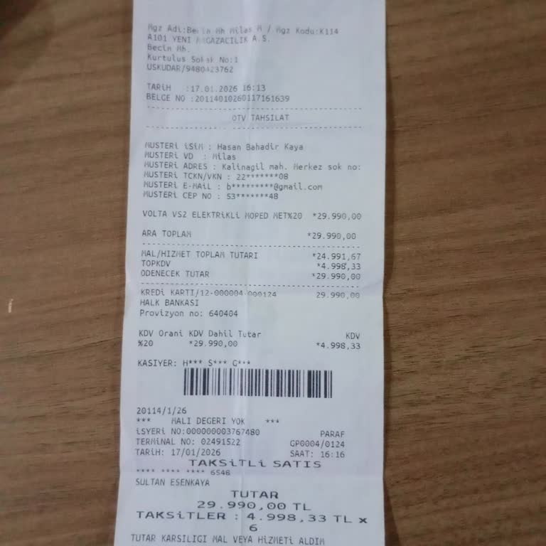 A101'den Alınan Elektrikli Moped 42 Gün Geçmesine Rağmen Teslim Edilmedi Ve İade Talep Ediliyor