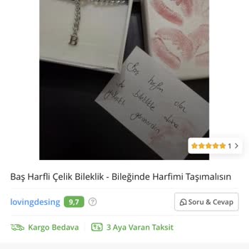 Çiçek Sepeti'nden Aldığım Bileklik Görselden Farklı, İade Talebim Reddedildi