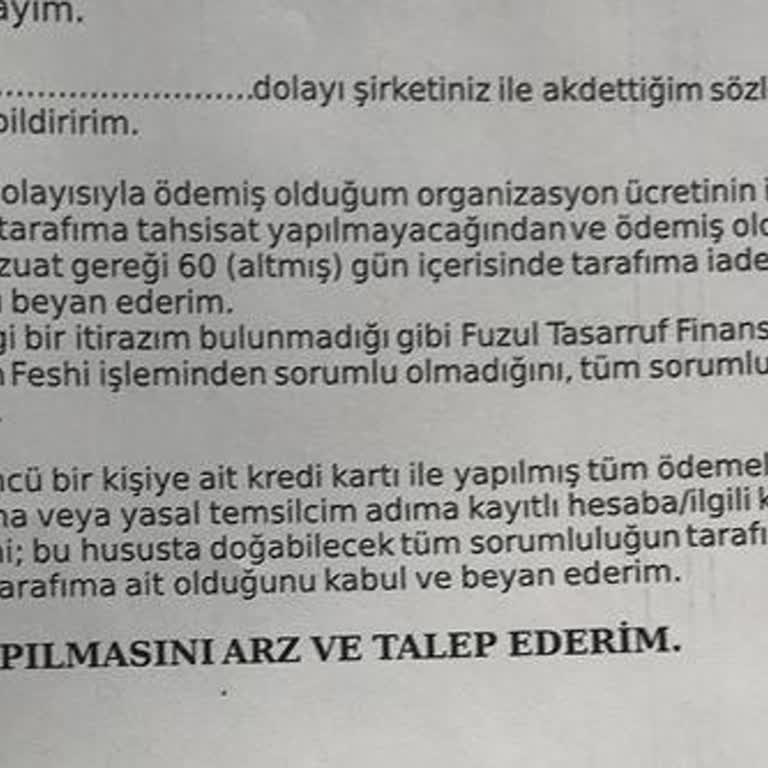 Sağlık Nedeniyle Acil 105.000 TL İadenin 60 Gün Bekletilmesine Karşı Şikayet