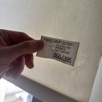 Etiket Zararları Nedeniyle Perdelerimin Kullanılamaz Hale Gelmesi Ve Çözüm Talebi