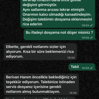 Dyson Airwrap Başlık Sallanması Tekrarlayan Arızaya Karşı Değişim Talebi