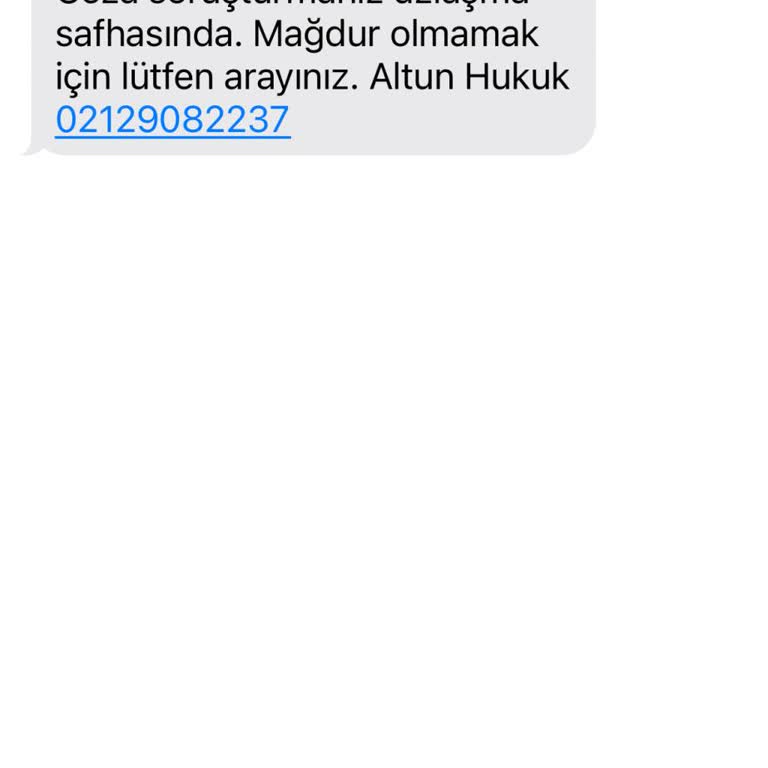 Yanıltıcı Ceza Uyarısı SMS'i İçin Derinlemesine İnceleme Ve Önlem Talebi