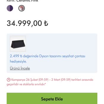 Dyson Mağazası Söz Verdiği Seyahat Çantasını Vermedi