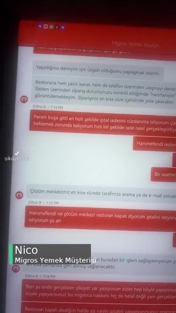 Migros Yemek İade Sıkıntısı videonun kapak resmi