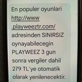 Rızasız Açılan Playweez Üyeliği Ve 1500 TL'lik Ücret İadesi İsteği