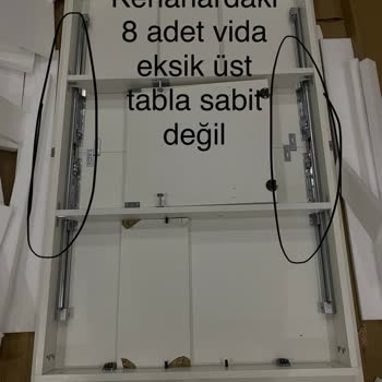 Kelebek Mobilya Della Açılır Kapanır Masa Hasarlı Teslimat