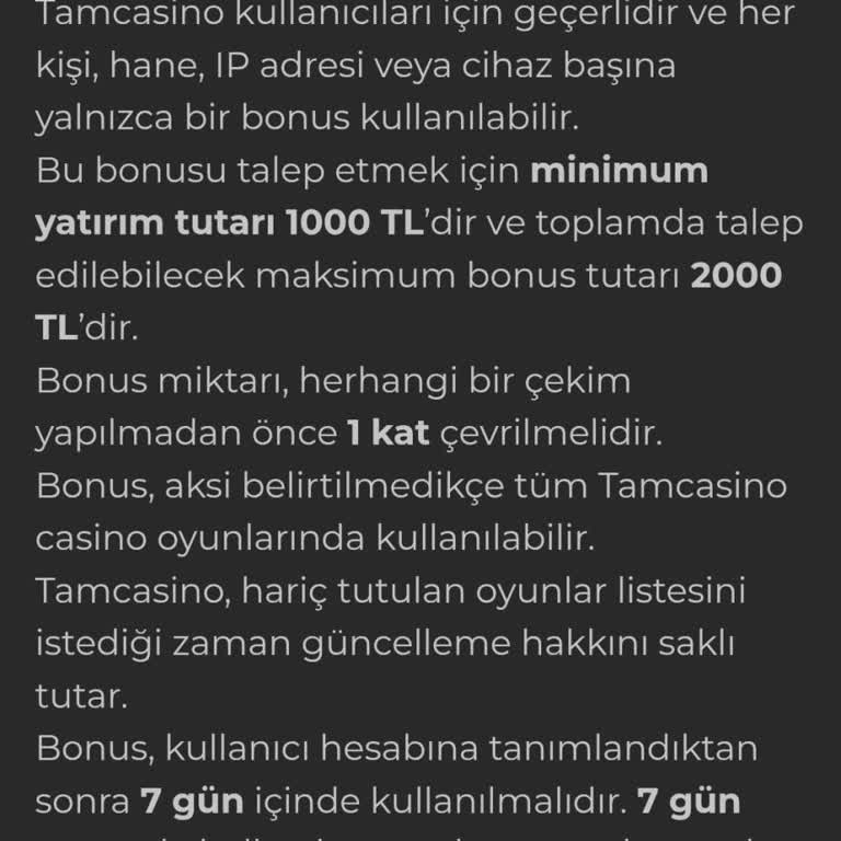 Tamcasino'da 5.000 TL Çekim Talebim Reddedildi Ve Açıklama Sağlanmadı