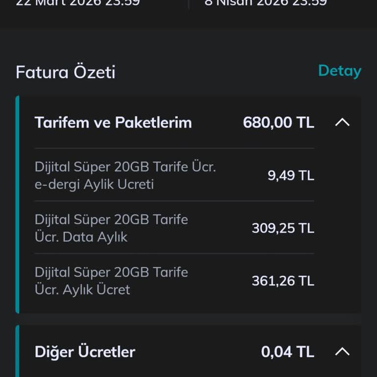 Mart Faturasındaki Yetkisiz Data Ve E-Dergi Ücretlerinin İptali