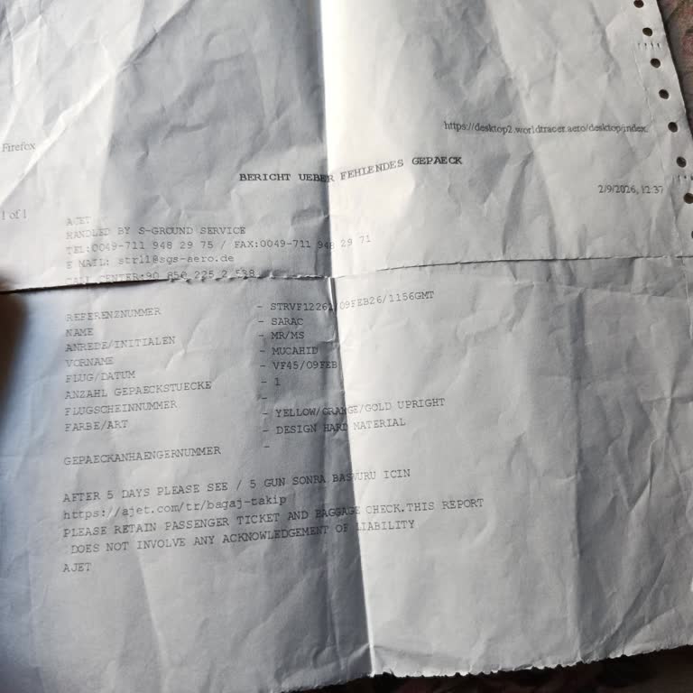 Stuttgart Uçuşunda Kaybolan Bavul Ve Cevapsız E-posta