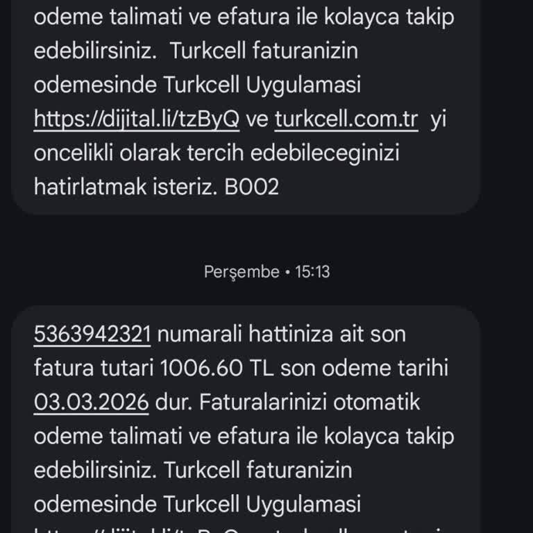 Sahip Olmadığım Hat İçin Fatura SMS’leri Gönderilmesi Durdurulsun