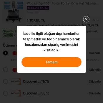 4.541,82 TL İade Bakiyemi Belirsiz Kısıtlamalar Nedeniyle Kullanamıyorum