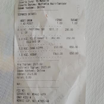 Yemeksepeti’nden Aşırı Çekilen Kredi Kartı Tutarı İçin İade Talebi