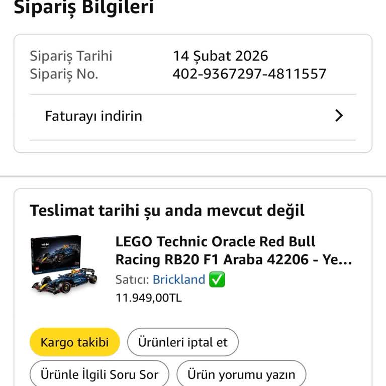 Gönderilmeyen Siparişim İçin İptal Ve 10.898 TL İade Talebi