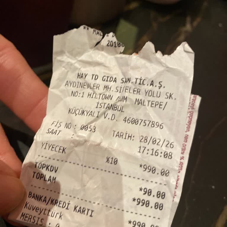 Hilltown Küçükyalı Şubesinde Tavuk Dünyası'nda Küçük Porsiyon Ve Kalitesiz Lezzet Şikayeti