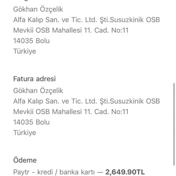 Express Kargo Siparişim Teslim Edilmedi Ve Ücret İadesi Talebim