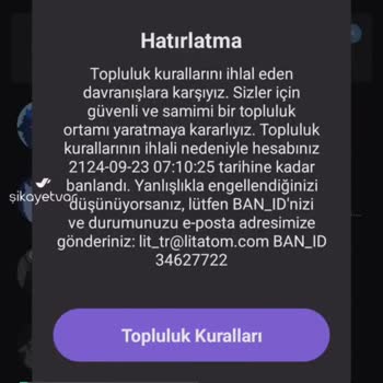 Litmatch Ban Sorunu!