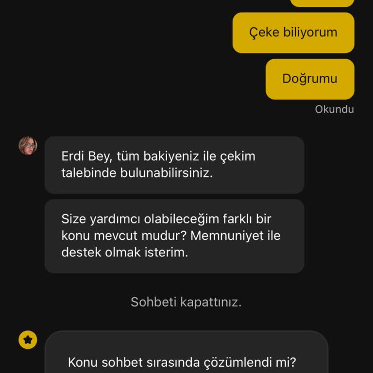 Müşteri Temsilcisinin Çekim Sözünü İhlal Etmesi Ve 7230 TL Kayıp