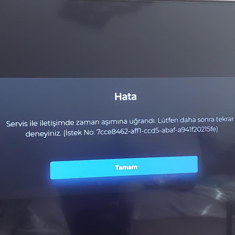 Samsung TV'de Tod TV Uygulaması Zaman Aşımı Hatası Maç İzlenemiyor