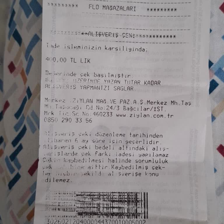 FLO Hediye Çekinin Kullanılmış Göstermesi Mağazadan Çözüm Bekliyor