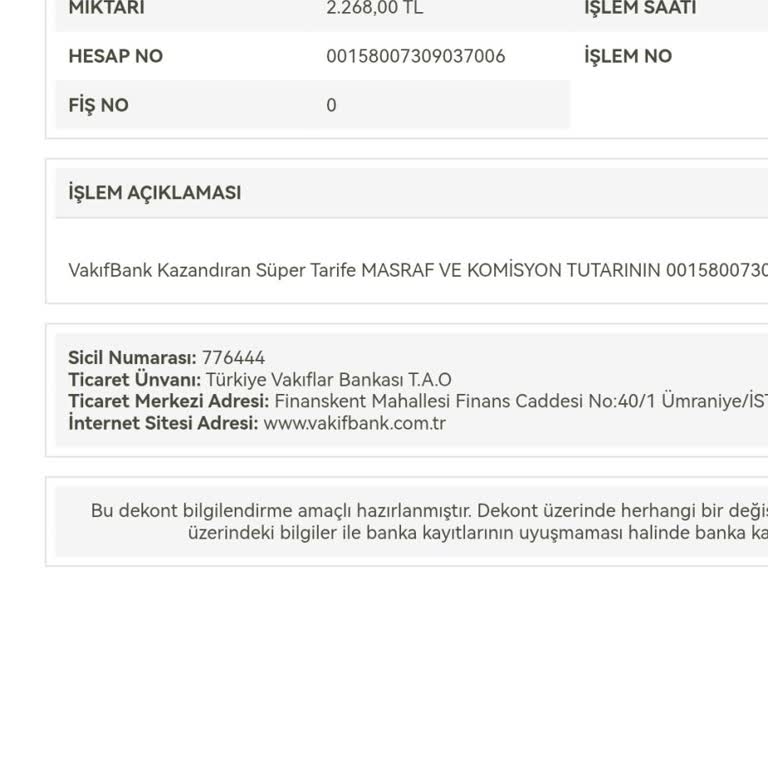 İzinsiz 2.268 TL Tarife Kesintisi İade Talebi