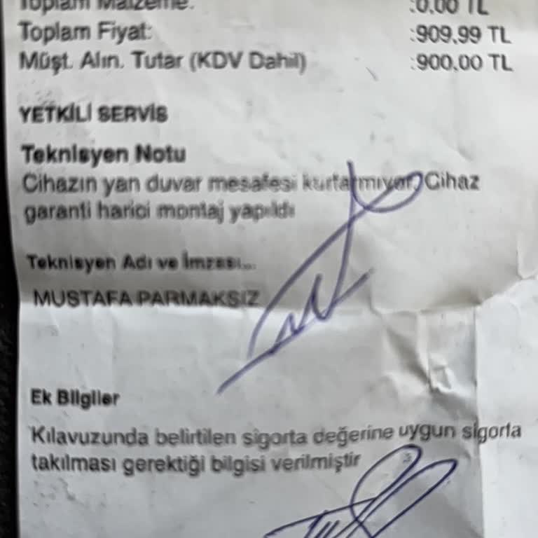 Garanti Kapsamı Dışında Bırakılan Siemens Ocak İçin Açıklama Ve Çözüm Talebi