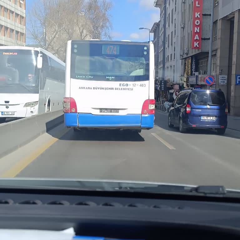 Ankara Ego Otobüsü Şoförünün Tehlikeli Sürüşü Yolcu Güvenliğini Tehlikeye Attı