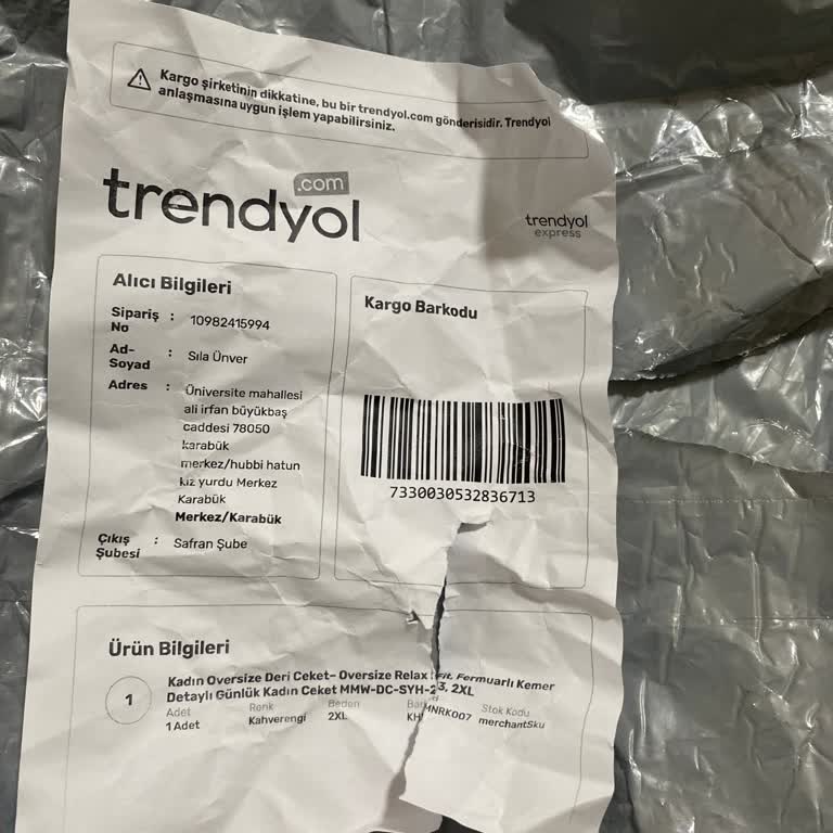 Trendyol'da Eksik Ceket Teslimi Ve İade Sorunu